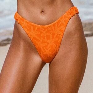 Berlook Starfish Elastic Bikini Bottom Orange Women’s Size Large NWOT
